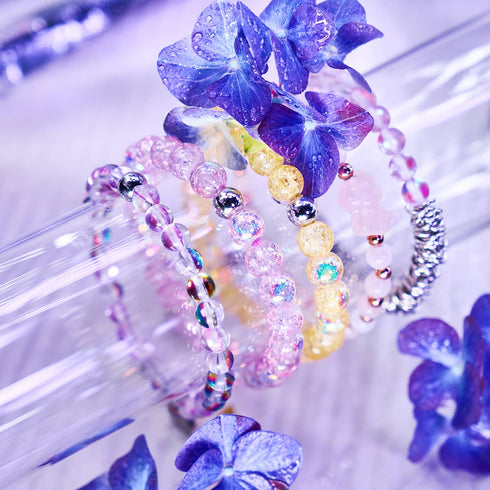 Purple Cloud | .925 Sterling Silver | Bubble Glass Bracelet